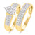 Photo of Jay 2/3 ct tw. Pear Diamond Bridal Ring Set 10K Yellow Gold [BR250Y-C000]