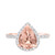 Photo of Orchid 2  ct tw. Pear Morganite Engagement Ring 10K Rose Gold [BT228RE-C000]