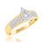 Photo of Jay 2/3 ct tw. Pear Diamond Bridal Ring Set 14K Yellow Gold [BT250YE-C000]