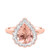 Photo of Lotus 2 1/4 ct tw. Pear Morganite Engagement Ring 10K Rose Gold [BT229RE-C000]