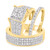 Photo of River 2  ct tw. Princess Diamond Matching Trio Ring Set 14K Yellow Gold [BT248Y-C000]