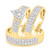 Photo of Jay 1 ct tw. Pear Diamond Matching Trio Ring Set 14K Yellow Gold [BT250Y-C000]