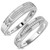 Photo of Gracie 1/8 ct tw. Diamond His and Hers Matching Wedding Band Set 14K White Gold [WB414W]