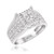 Photo of River 1 ct tw. Princess Diamond Engagement Ring 10K White Gold [BT248WE-C000]