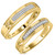 Photo of Gracie 1/8 ct tw. Diamond His and Hers Matching Wedding Band Set 10K Yellow Gold [WB414Y]