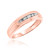 Photo of Zara 1/8 ct tw. Mens Diamond Wedding Band 10K Rose Gold [BT417RM]