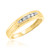 Photo of Zara 1/5 ct tw. Diamond His and Hers Matching Wedding Band Set 10K Yellow Gold [BT417YL]