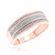 Photo of Jia 3/8 ct tw. Diamond His and Hers Matching Wedding Band Set 14K Rose Gold [BT422RM]