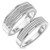 Photo of Jia 3/8 ct tw. Diamond His and Hers Matching Wedding Band Set 10K White Gold [WB422W]