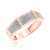 Photo of Corban 1/2 ct tw. Diamond His and Hers Matching Wedding Band Set 10K Rose Gold [BT423RL]