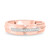Photo of Harmonee 1/8 ct tw. Diamond His and Hers Matching Wedding Band Set 10K Rose Gold [BT428RL]