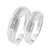 Photo of Harmonee 1/8 ct tw. Diamond His and Hers Matching Wedding Band Set 10K White Gold [WB428W]