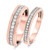Photo of Forever 7/8 ct tw. Diamond His and Hers Matching Wedding Band Set 10K Rose Gold [WB448R]