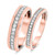 Photo of Forever 7/8 ct tw. Diamond His and Hers Matching Wedding Band Set 14K Rose Gold [WB448R]