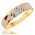 Photo of Cascade 1/2Mens Diamond Wedding Band 10K Yellow Gold [BT508YM]