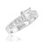 Photo of Ami 3 5/8 ct tw. Princess Solitaire Diamond Matching Trio Ring Set 10K White Gold [BT359WE-P095]