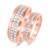 Photo of Braylin 3/8 ct tw. Diamond His and Hers Matching Wedding Band Set 10K Rose Gold [WB502R]