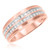 Photo of Braylin 3/8 ct tw. Diamond His and Hers Matching Wedding Band Set 10K Rose Gold [BT502RM]