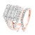 Photo of Mira 3 5/8 ct tw. Princess Diamond Bridal Ring Set 13 5/8K Rose Gold [BR409R-C000]