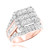 Photo of Mira 3 1/10 ct tw. Princess Diamond Engagement Ring 14K Rose Gold [BT409RE-C000]