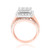 Photo of Mira 3 1/10 ct tw. Princess Diamond Engagement Ring 14K Rose Gold [BT409RE-C000]