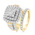 Photo of Etta 4 3/8 ct tw. Princess Diamond Bridal Ring Set 14K Yellow Gold [BR410Y-C000]