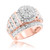 Photo of Selene 4 1/2 ct tw. Round Diamond Bridal Ring Set 10K Rose Gold [BT411RE-C000]