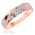 Photo of Cascade 1/1His and Hers Matching Wedding Band Set 14K Rose Gold [BT508RL]