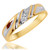 Photo of Cascade 1/1His and Hers Matching Wedding Band Set 10K Yellow Gold [BT508YM]