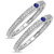 Photo of Manuka 1/8 Carat T.W. Sapphire and Diamond Same Sex Ladies Band Set 14K White Gold [WL867W]