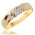 Photo of Cascade 1/1His and Hers Matching Wedding Band Set 14K Yellow Gold [BT508YL]