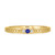 Photo of Manuka 1/8 CT. T.W. Sapphire and Diamond Same Sex Ladies Band Set 14K Yellow Gold [BT867YL]