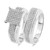 Photo of Winsome 3/8 ct tw. Princess Diamond Bridal Ring Set 14K White Gold [BR413W-C032]