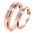 Photo of Boundless 1/8 ct tw. Diamond His and Hers Matching Wedding Band Set 10K Rose Gold [WB518R]