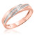 Photo of Adalyn 1/7 ct tw. Diamond His and Hers Matching Wedding Band Set 10K Rose Gold [BT519RM]