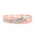 Photo of Adalyn 1/7 ct tw. Diamond His and Hers Matching Wedding Band Set 10K Rose Gold [BT519RL]