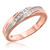 Photo of Adalyn 1/7 ct tw. Diamond His and Hers Matching Wedding Band Set 14K Rose Gold [BT519RL]