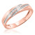 Photo of Adalyn 1/7 ct tw. Diamond His and Hers Matching Wedding Band Set 14K Rose Gold [BT519RM]