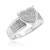 Photo of Valentina 3/8 ct tw. Heart Diamond Bridal Ring Set 10K White Gold [BT418WE-C035]