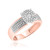 Photo of Collins 2/3 ct tw. Round Diamond Bridal Ring Set 14K Rose Gold [BT419RE-C036]