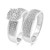 Photo of Collins 2/3 ct tw. Round Diamond Bridal Ring Set 10K White Gold [BR419W-C036]