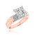 Photo of Maeve 1/2 ct tw. Princess Diamond Bridal Ring Set 10K Rose Gold [BT420RE-C033]