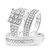 Photo of Aleeza 2 1/5 ct tw. Princess Diamond Matching Trio Ring Set 10K White Gold [BT400W-C000]