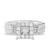 Photo of Maeve 1/2 ct tw. Princess Diamond Bridal Ring Set 10K White Gold [BT420WE-C033]