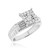 Photo of Maeve 1/2 ct tw. Princess Diamond Bridal Ring Set 10K White Gold [BT420WE-C033]