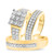 Photo of Aleeza 2 1/5 ct tw. Princess Diamond Matching Trio Ring Set 14K Yellow Gold [BT400Y-C000]