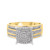 Photo of Jia 1/2 ct tw. Cushion Diamond Bridal Ring Set 10K Yellow Gold [BT422YE-C029]
