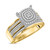 Photo of Jia 1/2 ct tw. Cushion Diamond Bridal Ring Set 14K Yellow Gold [BT422YE-C029]