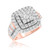 Photo of Etta 5 1/3 ct tw. Princess Diamond Matching Trio Ring Set 10K Rose Gold [BT410RE-C000]