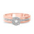 Photo of Zuri 1/5 ct tw. Round Diamond Bridal Ring Set 14K Rose Gold [BT424RE-C030]